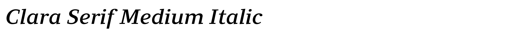 Clara Serif Medium Italic image